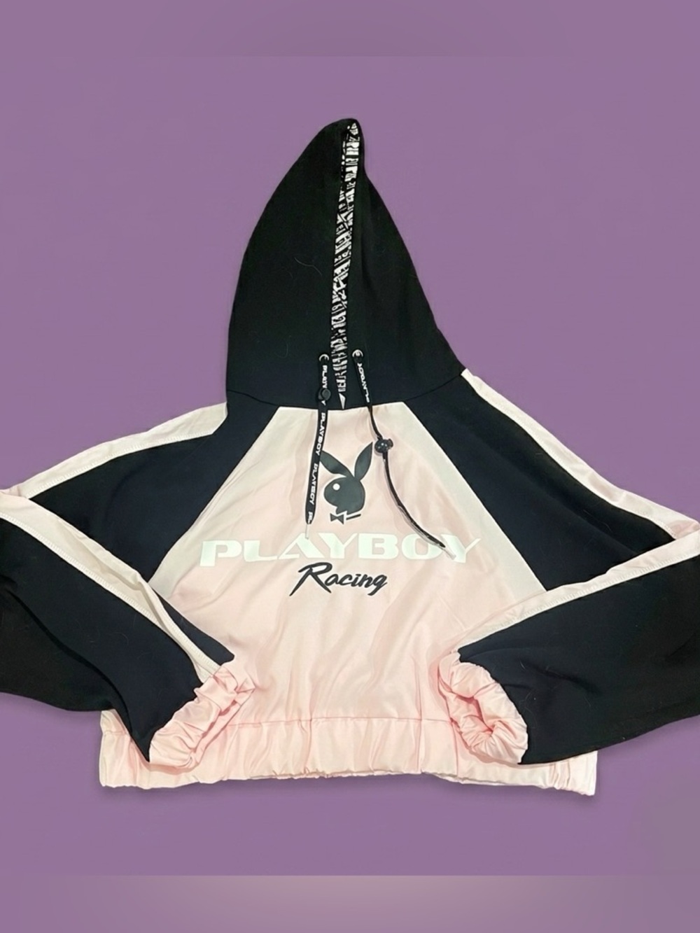 Y2K Playboy Racing Cropped Jacket
